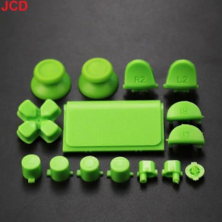 JCD 1 set 18 färger Komplett Set Joysticks D-pad R1 L1 R2 L2 Riktningsknapp AB XY Knappar För PS4 Pro Slim JDS 040 JDM 040 Kontroller