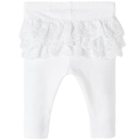 Name it Baby Leggings med Spets, Vit, Storlek 68