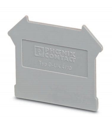 Phoenix Contact D-UK 4/10 Endebrikke grå, 1,8 mm, UK, UIK, UKN, Elfordeling & strømforsyning