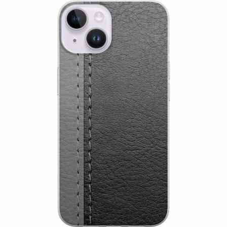 Apple Iphone 14 Mjukt Skal - Black & Grey Leather