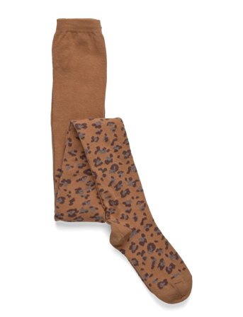 Melton Leopard Tights - Brown - 80/86