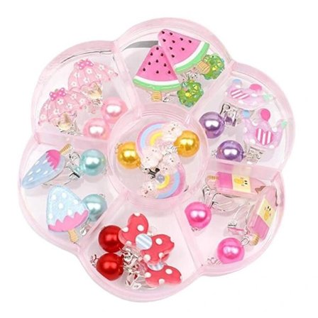 Øreringe til piger, prinsesseøreringe, børneøreringe sæt szq