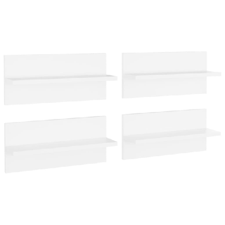 Vidaxl Vägghyllor 4 St Vit 40x11,5x18 Cm Konstruerat Trä Vit