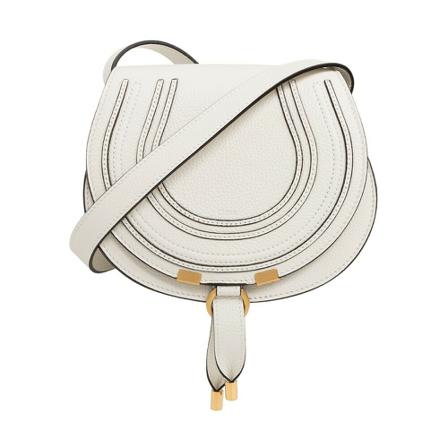 Chloé, Marcie Small Shoulder Bag Wit, Dames, Maat:ONE Size
