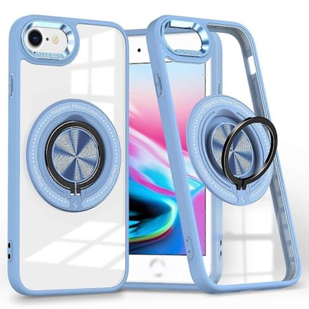 Magnetiskt skal för iPhone 7/8/SE (2020)/SE (2022) PC+TPU Telefonskal Ringstativ