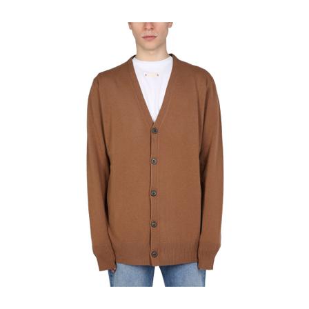 Maison Margiela Wool Cardigan Brun, Herre Cardigans
