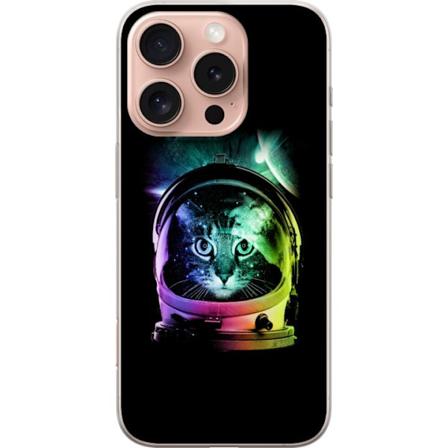 Apple iPhone 16 Pro Genomskinligt Skal Space Cat