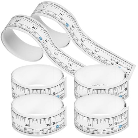6 stk. Selvklæbende Målebånd Lineal Tape Papir Målebånd Skræl og Klæb Lineal Tape Klæbrig Lineal Arbejdsbord Lineal
