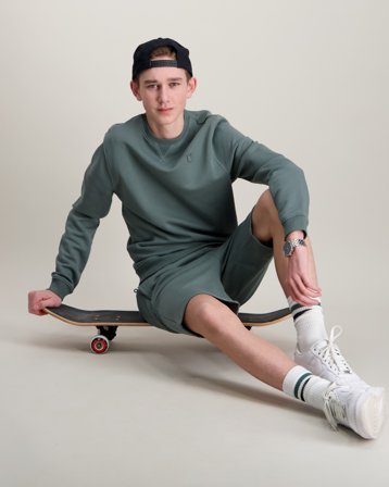 Lyle & Scott Tonal Crew Neck Sweatshirt Grønn Genser Gutt - Kids Brand Store