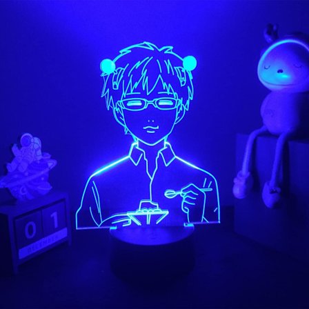 HSYPS-7/16färg Anime-lampa Det katastrofala livet för Saiki K 3D