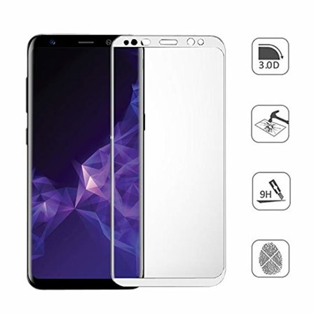 Samsung S8 Plus Heltäckande Skärmskydd l PLAST l SOFT l VIT