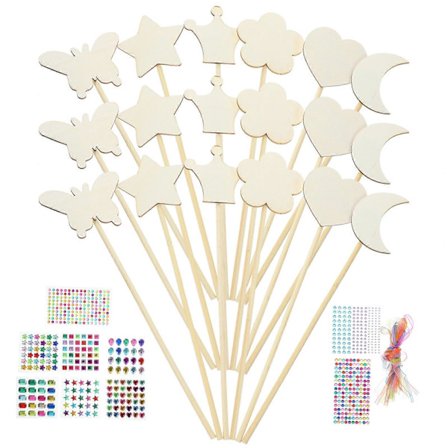 1 Sæt DIY Tryllestav Sæt Lav Din Egen Prinsesse Tryllestav Kit Fe Tryllestav DIY Træ Tryllestav