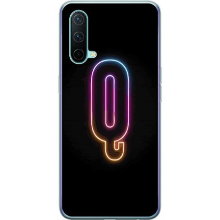 Kompatibel Mobilcover til OnePlus OnePlus Nord CE 5G Minimalistisk neonbogstav Q i lyse farver mod mørk baggrund