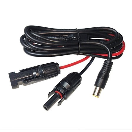 Solarkontakt til DC 8mm Adapterkabel 1.8M med DC5.5x2.5mm Konverter for Bærbar Backup Strømstasjon