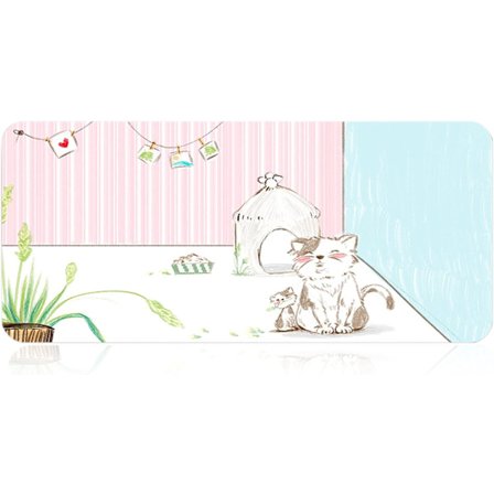 Suuri hiirimatto, söpö sarjakuva työpöytäalusta 900x400x3MM Näppäimistö Hiirimatto Laajennettu Pelaamiseen Hiirimatto Vedenpitävä Liukumaton 