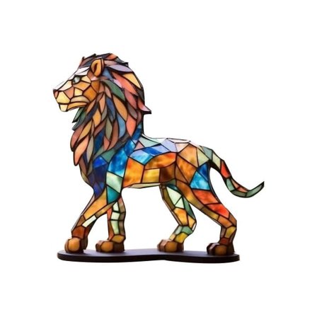 Dyresmykke, ville dyr i metall, dyrefigurer hjemmeinnredning, dyrepynt hjemmeinnredning, skrivebordsdekorasjon - løve