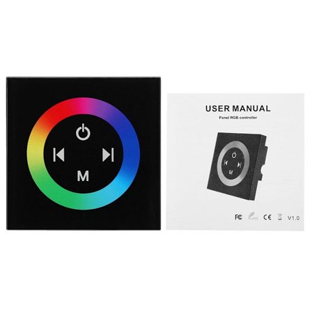 Veggmontert fargerik RGB LED berøringspanel kontroller dimmer KLB