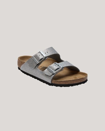 Birkenstock Arizona Kids BS Birko-Flor Sølvfarget Sandaler Jente - Kids Brand Store