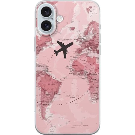 Kompatibelt Mobildeksel til Apple iPhone 16 Plus Travel Map