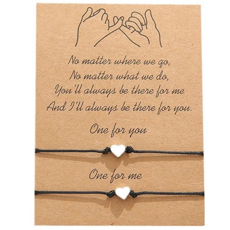 Pararmbånd for par til kvinner og menn, gave til par kjæreste kjæreste, romantisk avstands armbånd Valentinsdag julegaver til ham og henne gaver