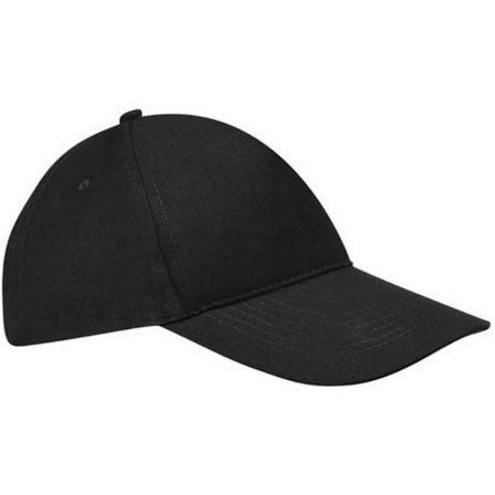 SOLS Unisex Sunny 5 Panel Baseball Cap ONE Svart