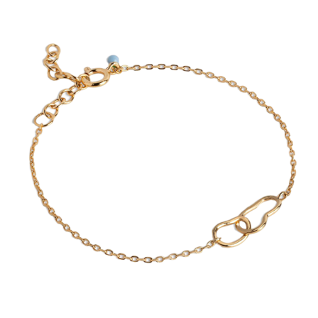 ENAMEL Copenhagen Armband, Organic Double Circle Armband Dam Guld ONESIZE