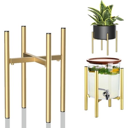 Växtställ, Inomhusväxtställ, 21cm-35cm Guld, Justerbart Metallväxtställ, för Krukor med en Ytterdiameter på 20-35cm