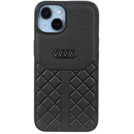 Audi Genuine Leather iPhone 14 6.1" sort/sort hardcase AU-TPUPPCIP14-Q8/D1-BK