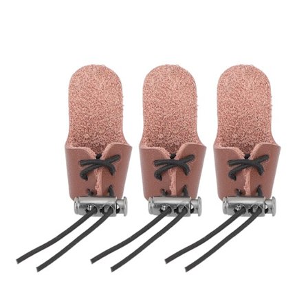 3 stk. Bue Thumb Protector Handske Traditionel Bue og Pil Finger Handske Bue Thumb Handske til Udendørs Skydning Brun