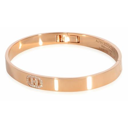 Hermès Vintage, Pre-owned Bangle In 18k Rose Gold, Gul, Dame, Størrelse: ONE SIZE