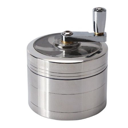 (silver) vev 4 DELAR 61 mm i diameter original i robust zinkmetall mycket original kryddkvarn med