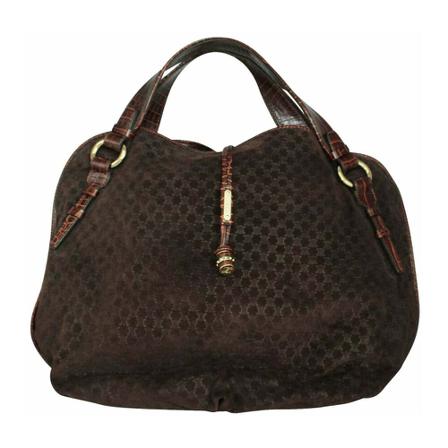 Celine Vintage, Pre Owned Embossed Bag Bruin, Dames, Maat:ONE Size