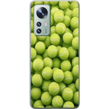 Kompatibel Mobilcover til Xiaomi Xiaomi 12 Mønster af grønne tennisbolde i høj detalje, sporty motiv med gentagende tekstur og stærke farver for e
