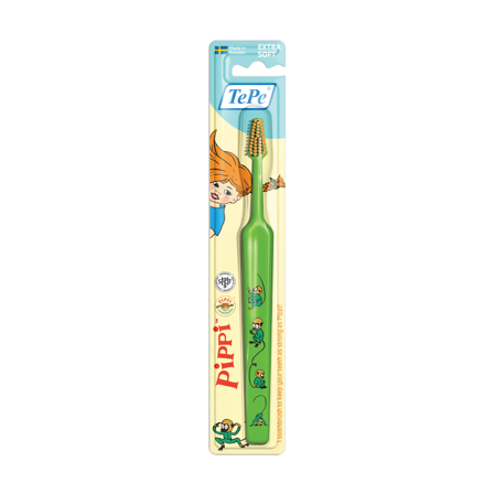 TePe Kids Pippi Extra Soft Tannbørste, Assorterte farger, 1 stk.