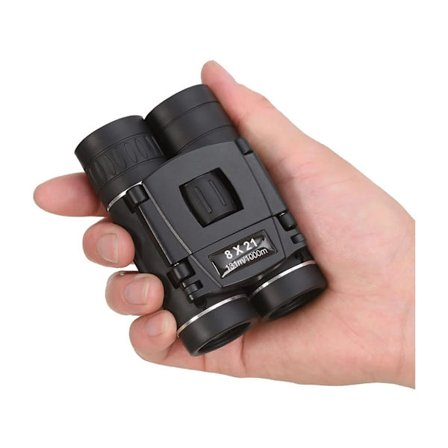 Miniature, kompakt lommekikkert, velegnet til voksne og børn til fuglekiggeri, udendørs landskaber, fodboldkampe osv., sort.