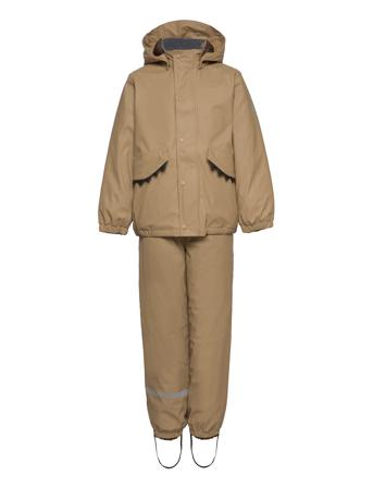 Pu Rain Set Rec Warm Animal Susp104 Outerwear Rainwear Rainwear Sets Beige Mikk-line