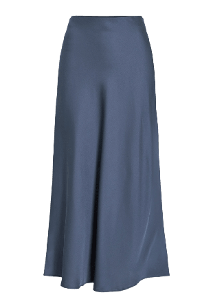 Vila Viellette Hw Midi Skirt Kjolar Dam Blå 42