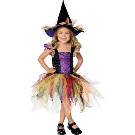 Glitterhäxa häxa 3-4 år häxklänning halloween klänning