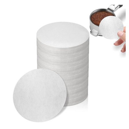 Espresso Filterpapir 58mm - 800 stk Bleket Kaffeefilter for Espressomaskin - Portafilter Espresso Filter