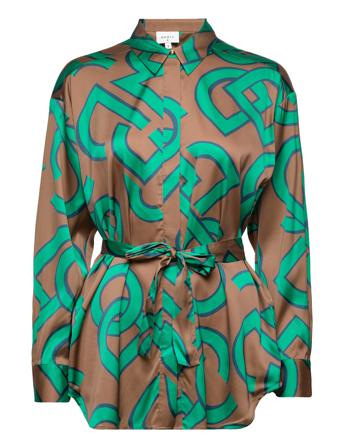 Malai Logo Print Blouse Långärmad Skjorta Multi/mönstrad Dante6