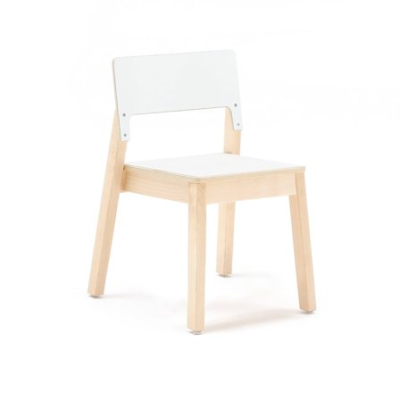 Kinderstuhl LOVE, H 380 mm, Birke, Laminat weiß