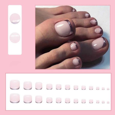 Falske tånegler White Edge 5 5