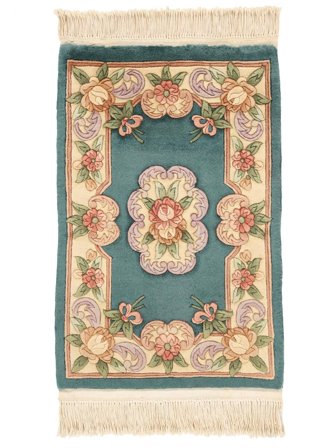 60X91 Tappeto Cinesi 90 Line Orientale Beige/Verde Scuro (Lana, Cina) Carpetvista