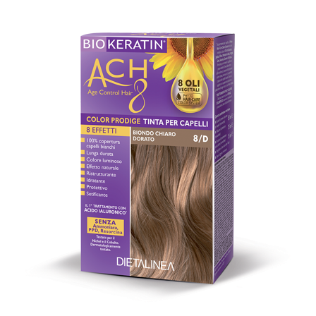Biokeratin Ach8 Tinta Per Capelli Biondo Chiaro Dorato 8/D