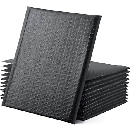 20 kpl Poly Bubble -kuorikirjeitä A4 Musta 254 x 330 mm (10x13 tuumaa) Pehmustetut kirjekuoret Kuplavuorattu Poly-kuori Itsekiinnittyvä pakkaamiseen 