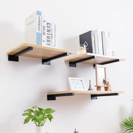 *Kuormitusta kestävä kolmion muotoinen hyllynkannatin 2 kappaletta teollinen rauta Ri*