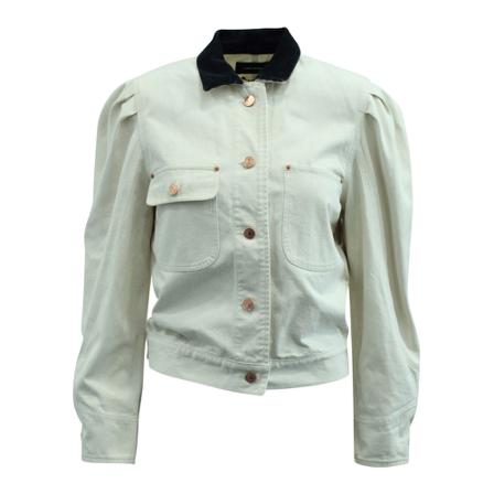 Isabel Marant Pre-owned Lolana Puffed Sleeve Jacka vit, Dam, Dam, Storlek: ONE SIZE
