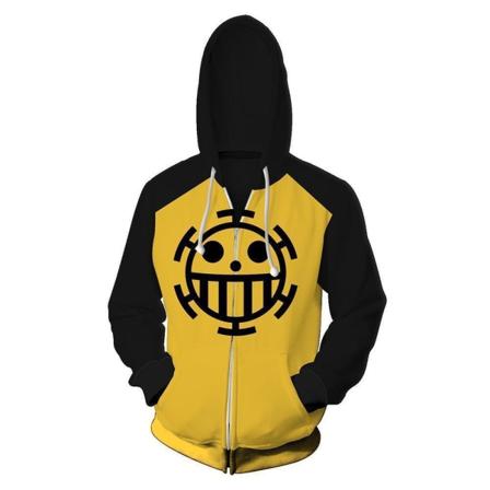 2023 ny anime One Piece afslappet hættetrøje med lynlås 3D digital print cosplay style 9 S