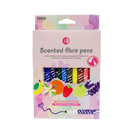 SENSE Doftpennor, 12-pack Skapa & pyssla ONESIZE