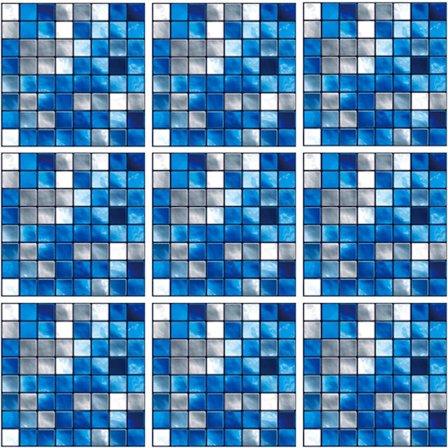 Mosaik Vægflisesklistermærker, 10 Stykker Flisetapet Selvklæbende Vægfliser